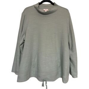 J.Jill Mint Green Mock Turtle Neck Sweater. Long Sleeve. Womens. Sz XL
